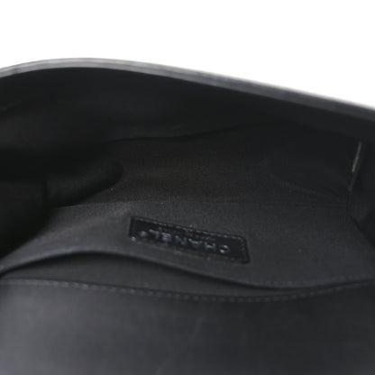 Lambskin Quilted Small Boy Flap Black