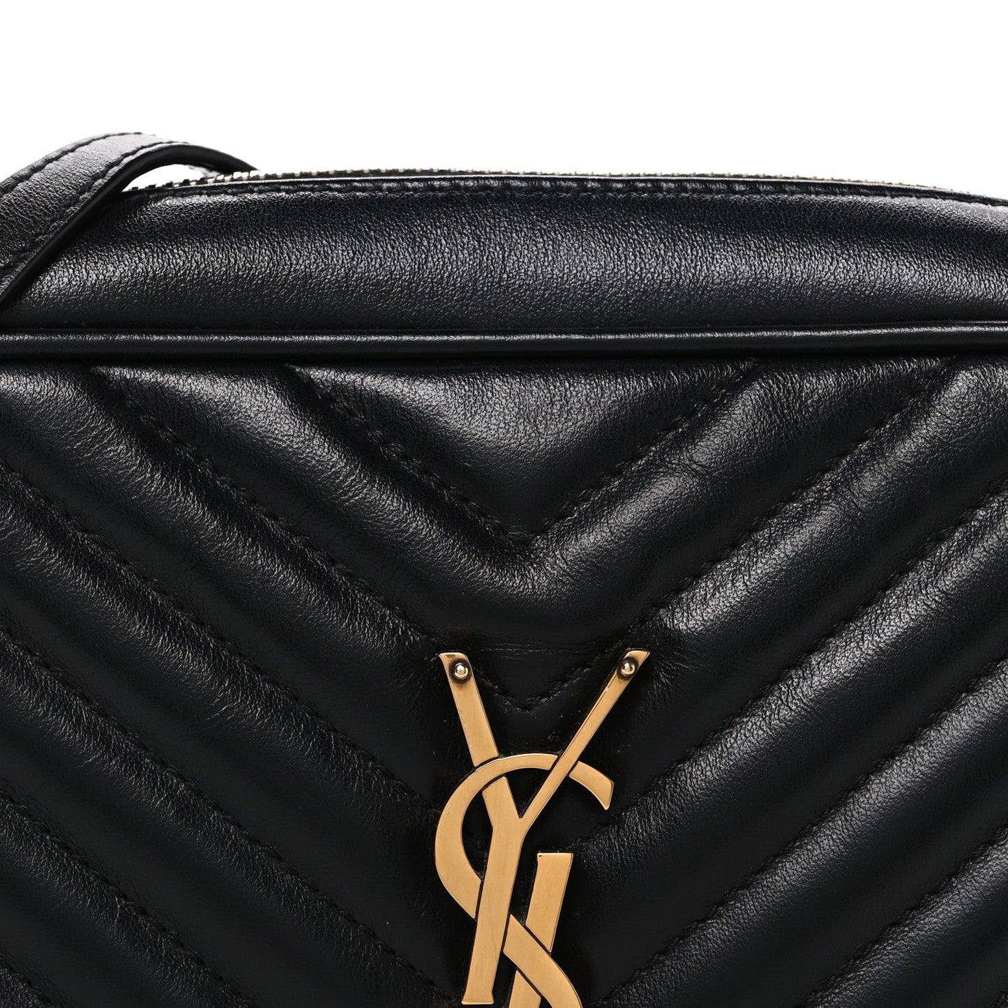 Calfskin Matelasse Monogram Lou Camera Bag Black