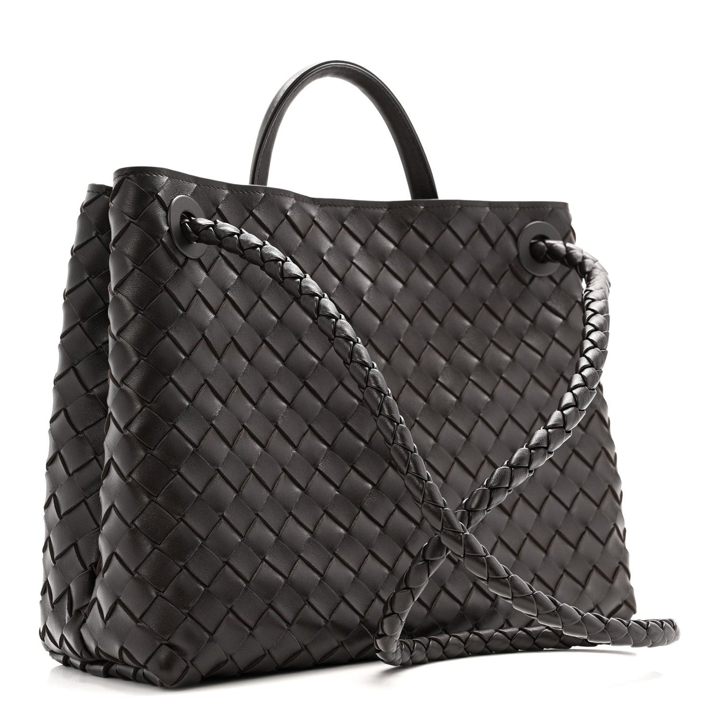 Nappa Intrecciato Medium Andiamo Shoulder Bag Fondant