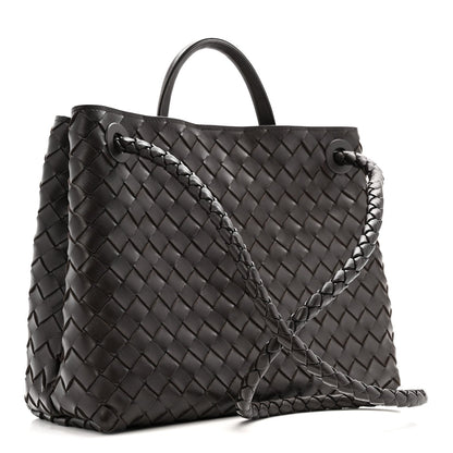 Nappa Intrecciato Medium Andiamo Shoulder Bag Fondant