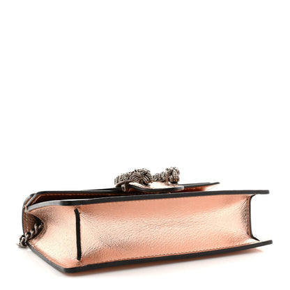 Metallic Calfskin Super Mini Dionysus Shoulder Bag Rose Gold