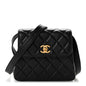 Lambskin Quilted Crossbody Flap Black