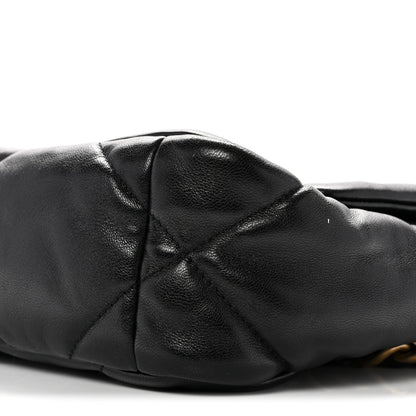 Goatskin Quilted Medium Chanel 19 Flap Black