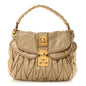 Nappa Matelasse Coffer Hobo Beige