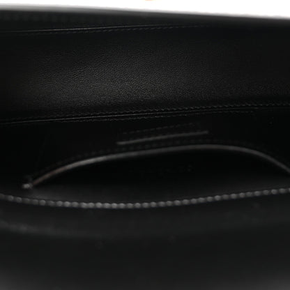 Shiny Calfskin Nano Pencil Bag Black
