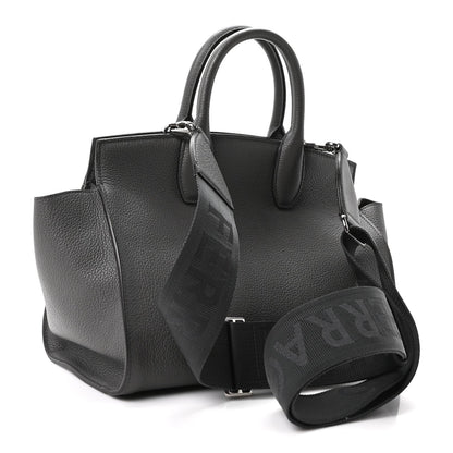 Calfskin Medium Studio Soft Bag Grey