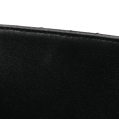 Lambskin Quilted Flap Clutch Black