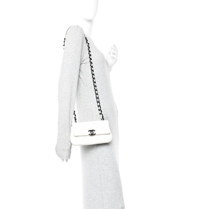 Caviar Quilted My Everything Small Flap White Black