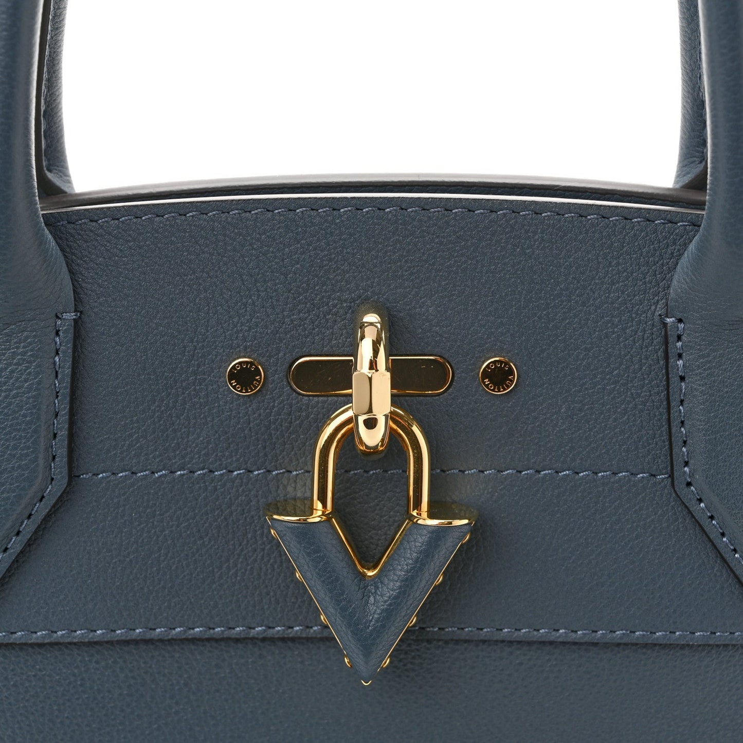 Grained Calfskin Steamer MM Blue