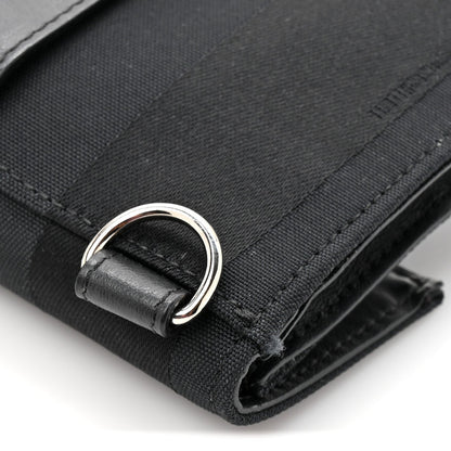 Recycled Nylon Vitello Grace Light Pequin Baguette Belt Pouch Black