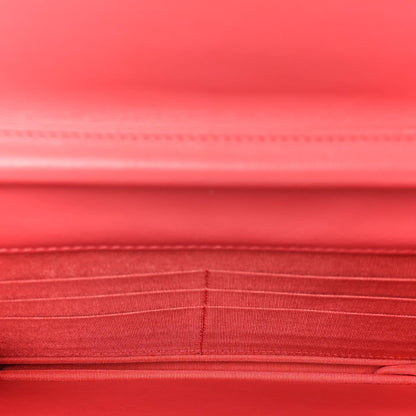 Caviar Quilted Boy Wallet On Chain WOC Dark Pink