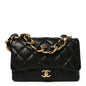 Lambskin Quilted Large CC Funky Town Flap Black