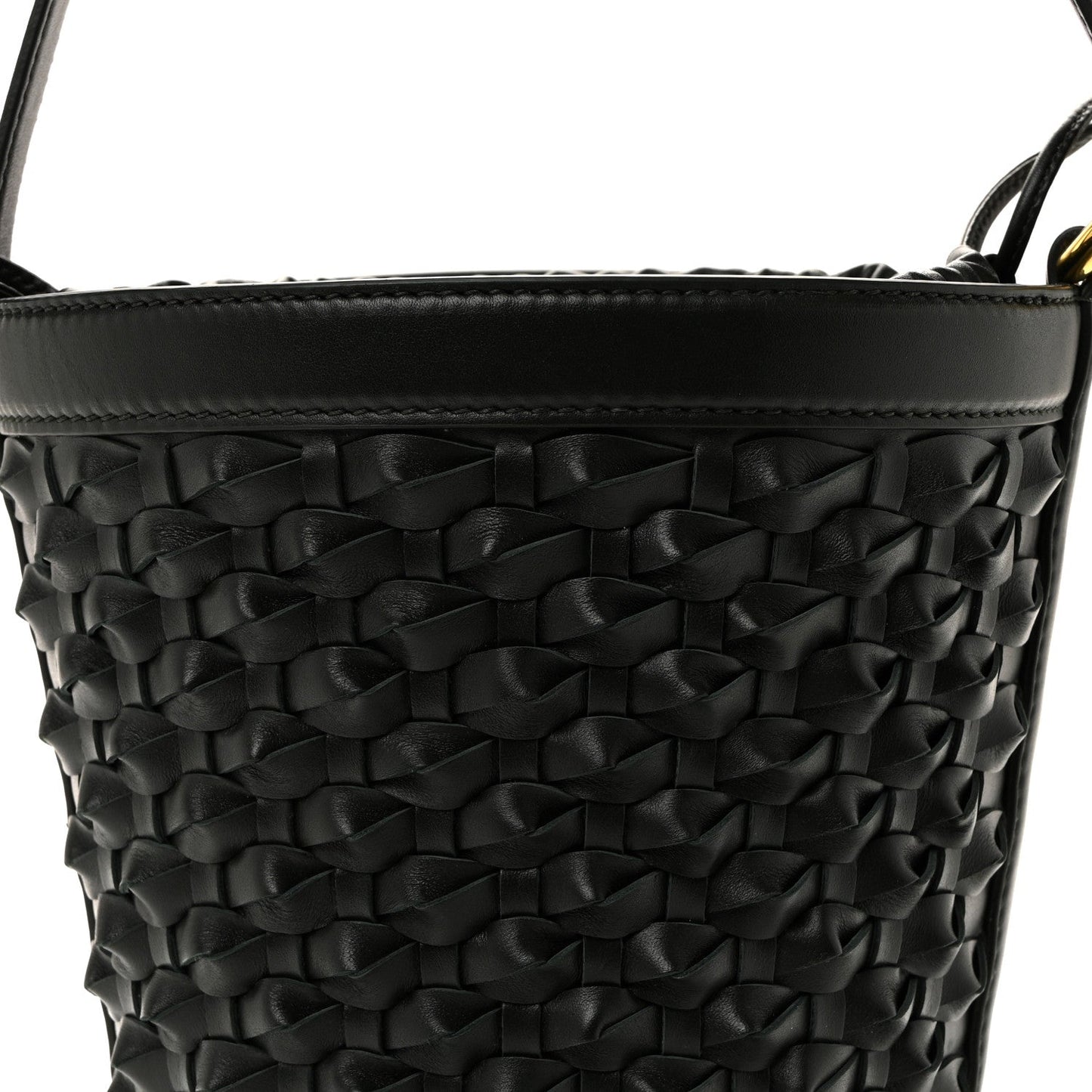 Nappa Intrecciato Small JJ Bucket Bag Black