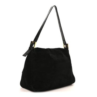 Suede Mama Baguette Black