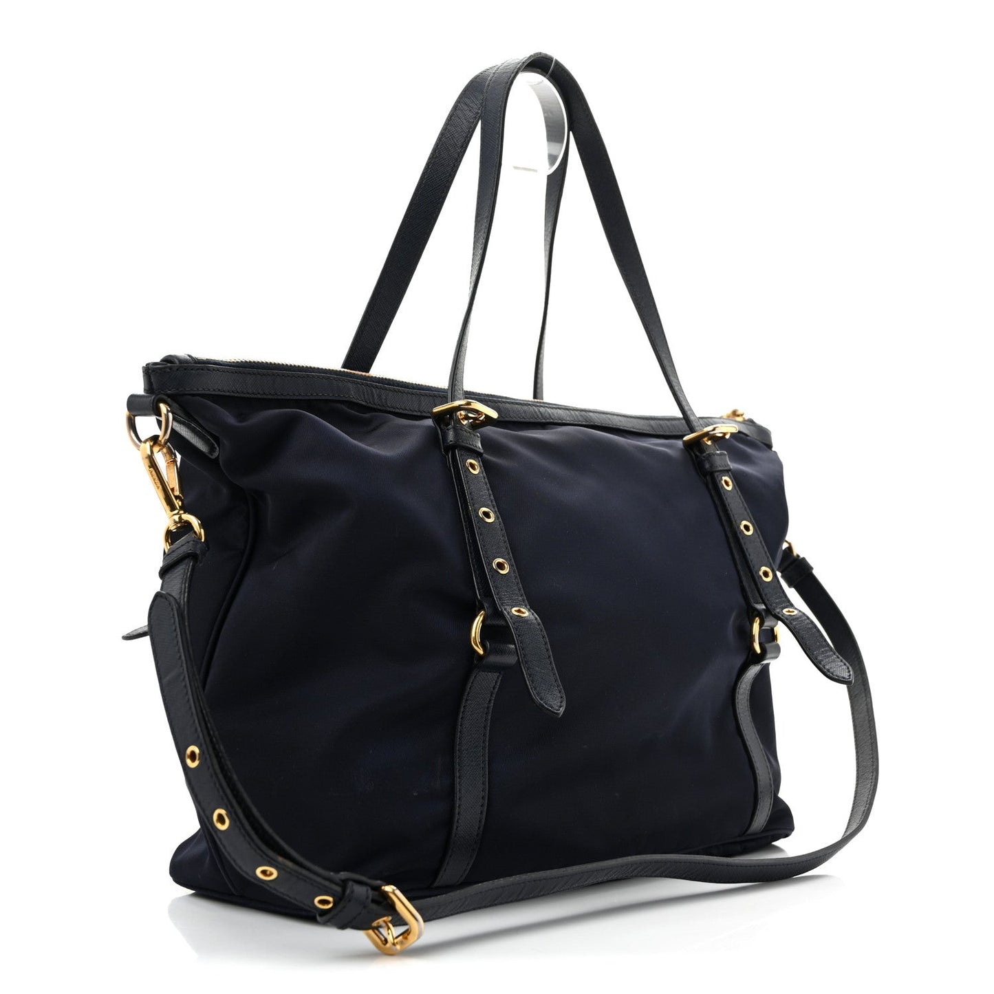 Saffiano Tessuto Nylon Shopping Tote Royal Blue