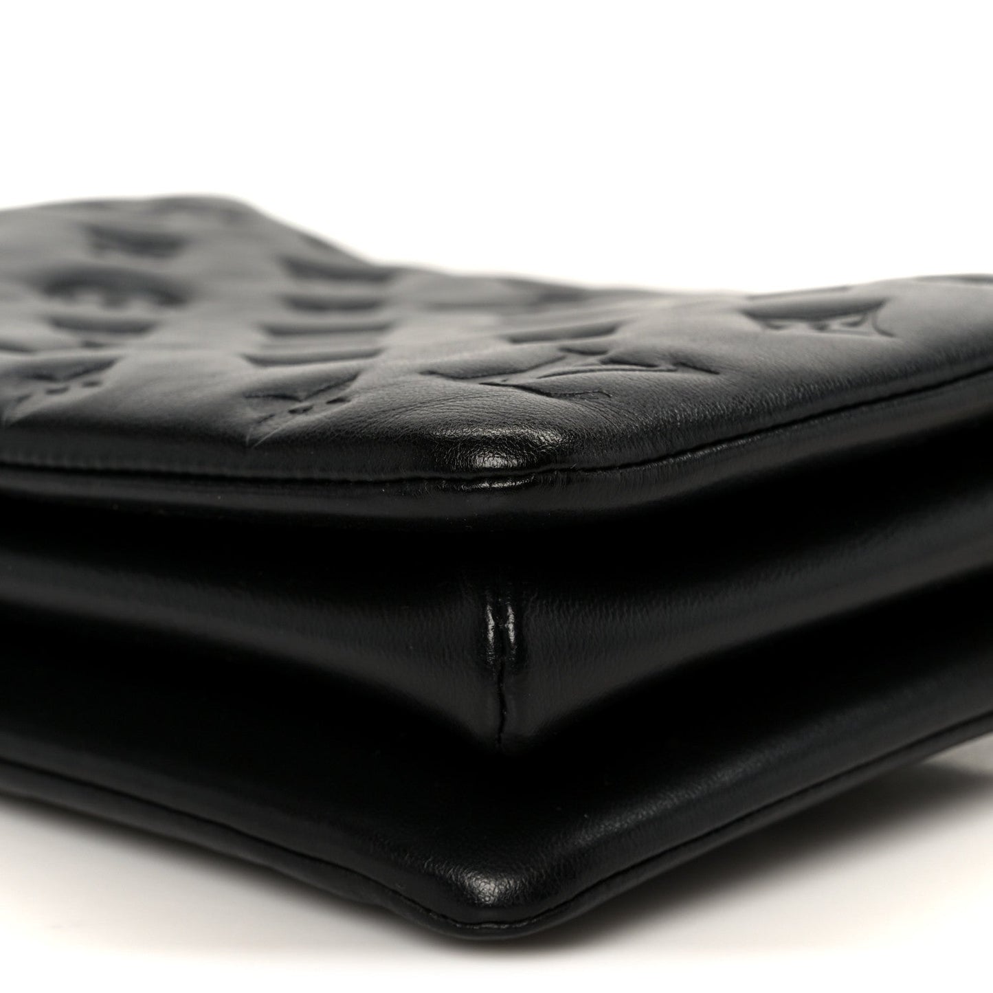 Lambskin Embossed Monogram Coussin BB Black