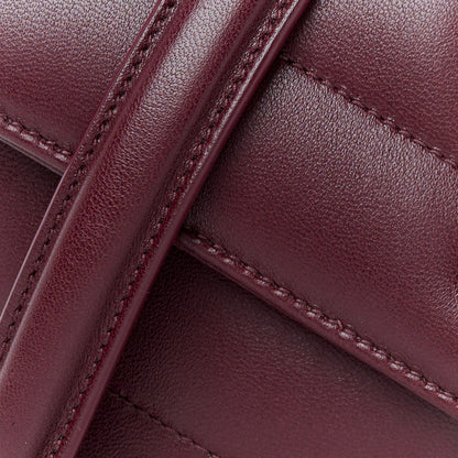 Lambskin Chevron Quilted Mini Loulou Rouge Cabernet