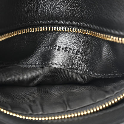 Roxy Calfskin Web Medium Studded Blondie Shoulder Flap Bag Black