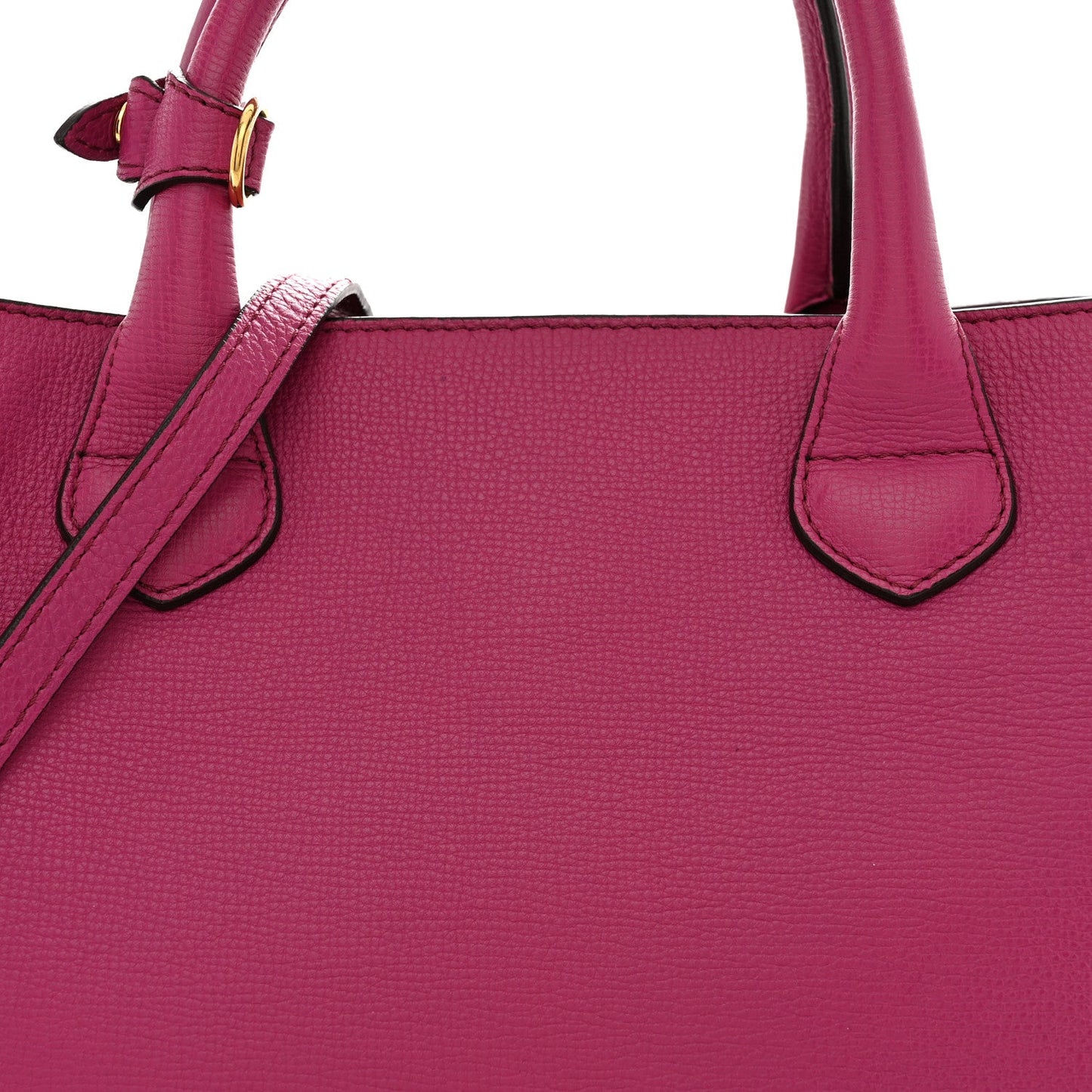 Grainy Calfskin House Check Medium Banner Tote Brilliant Fuchsia