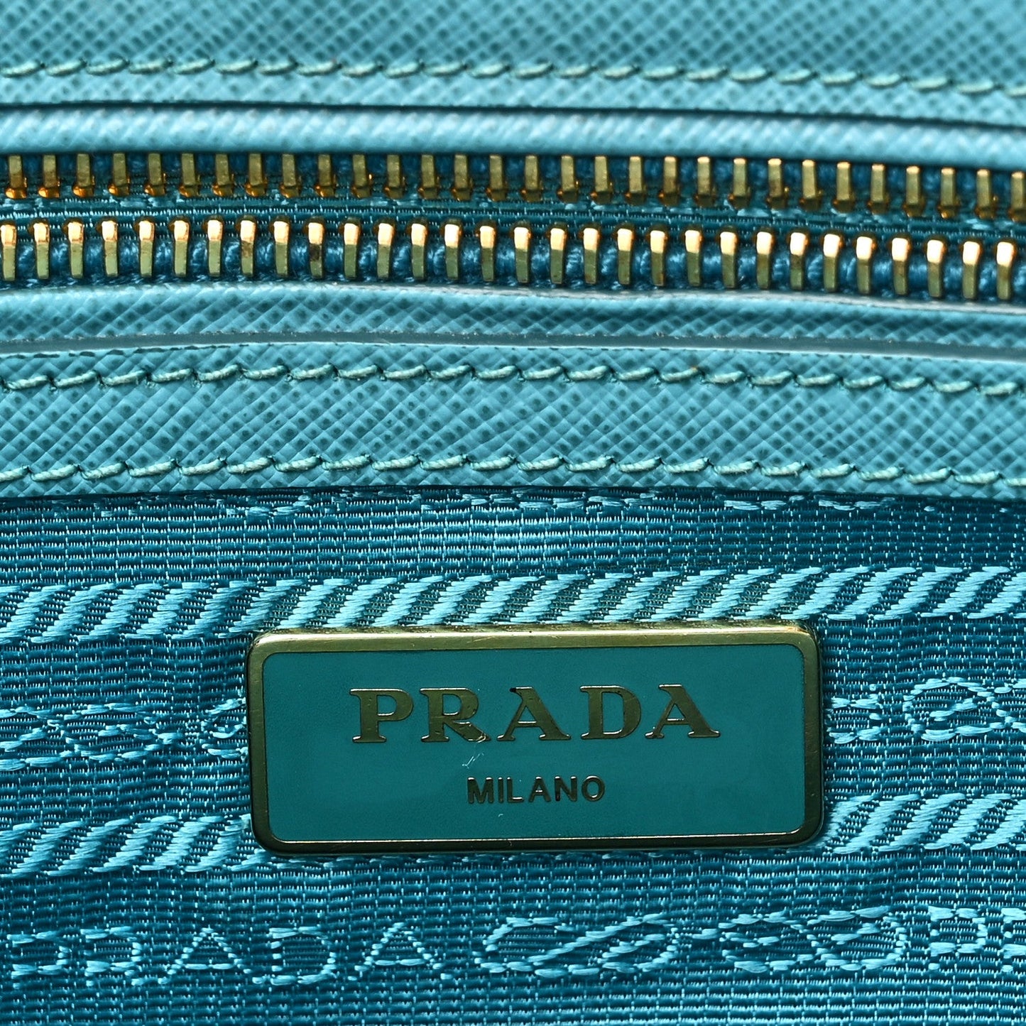 Saffiano Small Galleria Double Zip Tote Turchese