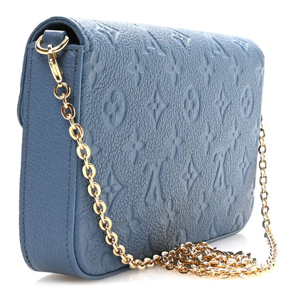 Empreinte Pochette Felicie Chain Wallet Blue Jean