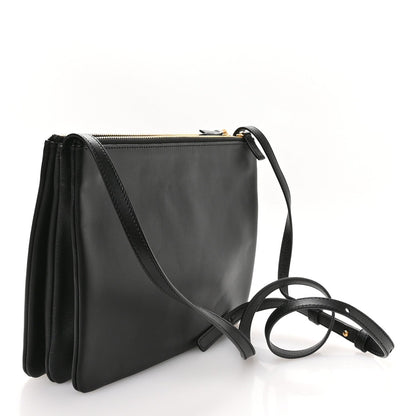 Lambskin Large Trio Crossbody Bag Black