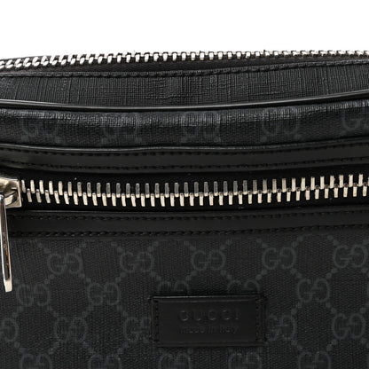 Soft GG Supreme Monogram Web Belt Bag Black Grey