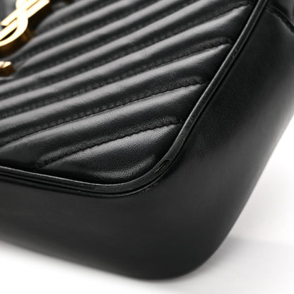 Calfskin Matelasse Monogram Lou Camera Bag Black