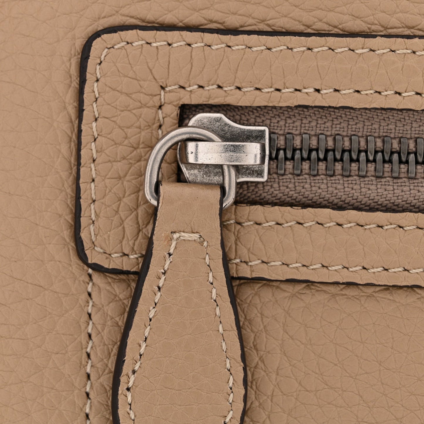 Drummed Calfskin Micro Luggage Dune