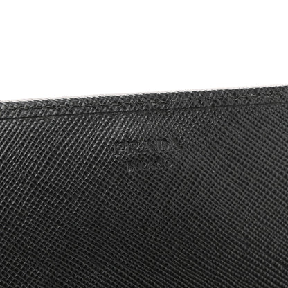 Saffiano Metal Oro Chain Wallet Black