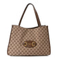 Monogram New Sakai Calfskin Lux Horsebit 1955 Tote Bag Beige Ebony Brown Sugar