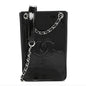 Patent CC Phone Holder Crossbody Black