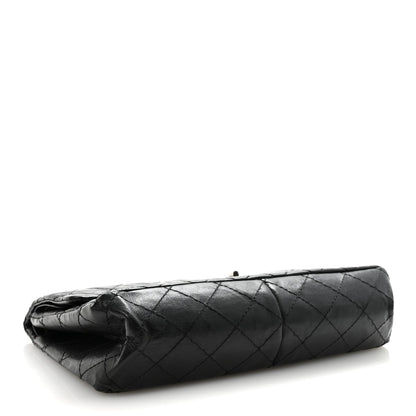 Aged Calfskin Quilted 2.55 Reissue 226 Flap Black