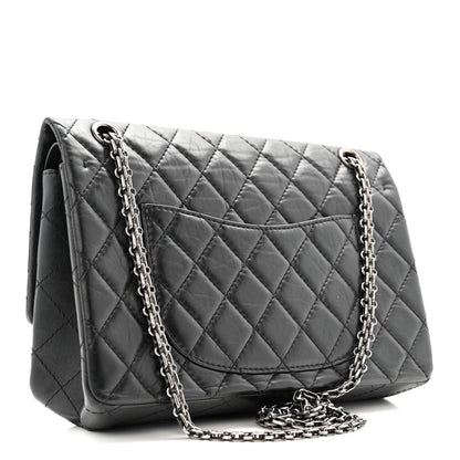 Aged Calfskin Quilted 2.55 Reissue 226 Flap Black