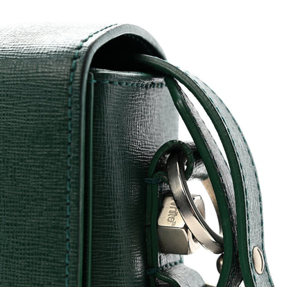 Saffiano Mini Binder Clip Bag Green
