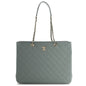 Caviar Quilted Large Classic Shopping Tote Light Green