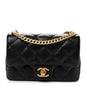 Caviar Quilted Mini Sweetheart Rectangular Flap Black