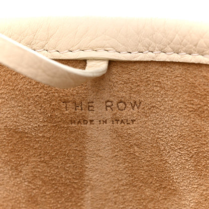 Grained Calfskin Small N/S Hook Tote Ivory