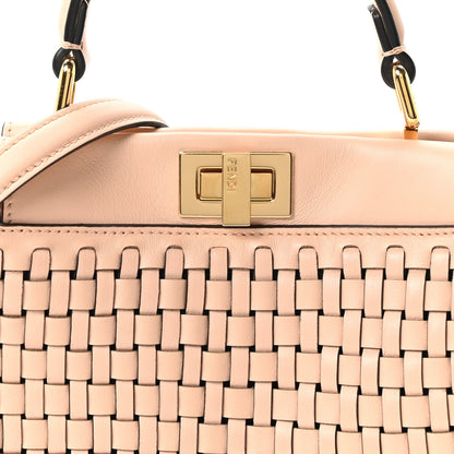 Vitello Grace Intreccio Mini Peekaboo Iconic Satchel Light Rose