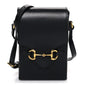 Boarded Plutone Calfskin Mini Horsebit 1955 Crossbody Bag Black