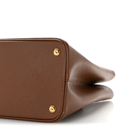 Saffiano Cuir Medium Galleria Double Zip Tote Palissandro
