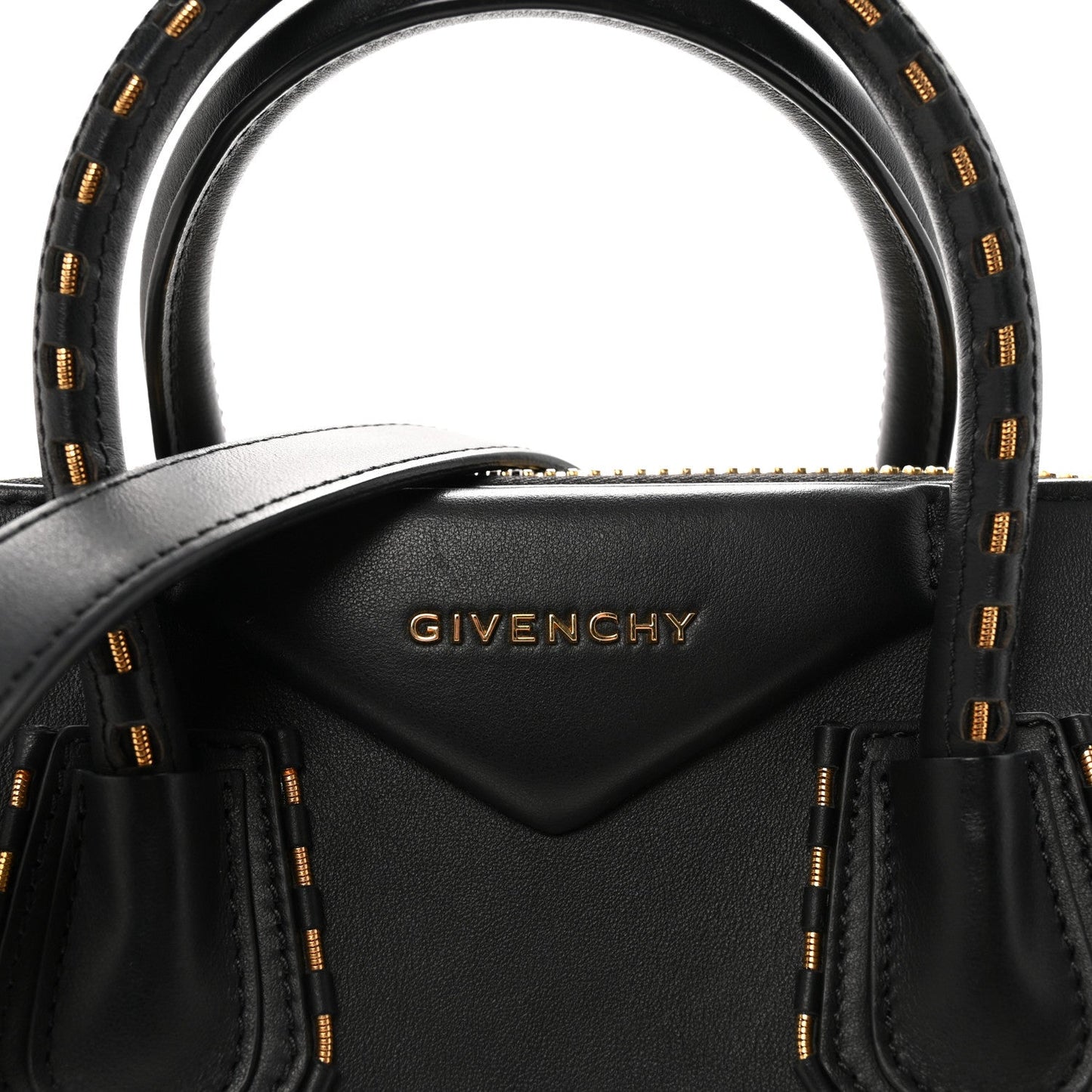 Calfskin Chain Detail Small Antigona Black