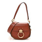 Calfskin Suede Small Tess Bag Sepia Brown