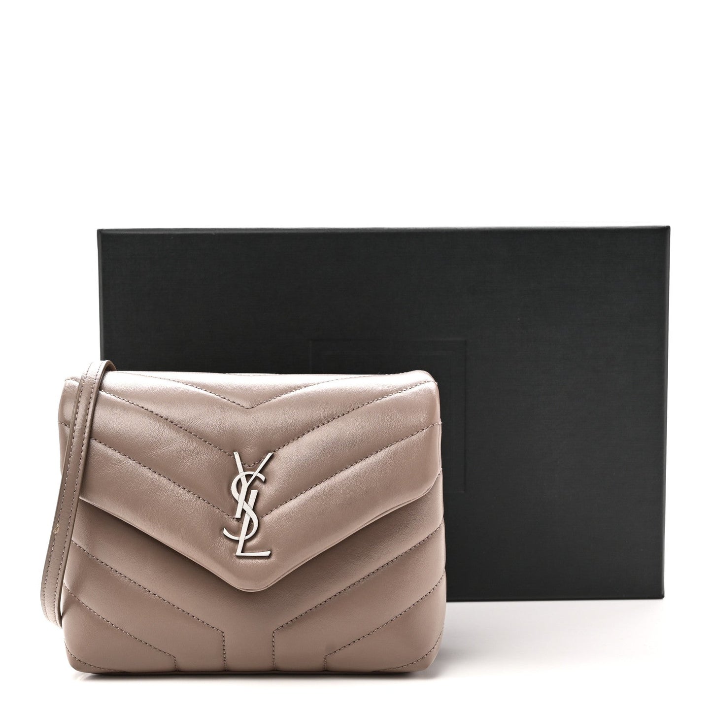 Calfskin Y Quilted Monogram Toy Loulou Crossbody Bag Mink