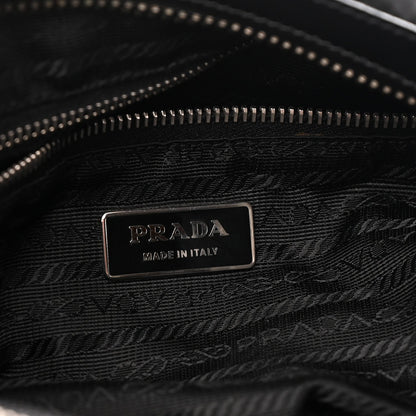 Tessuto Nylon Zip Hobo Black