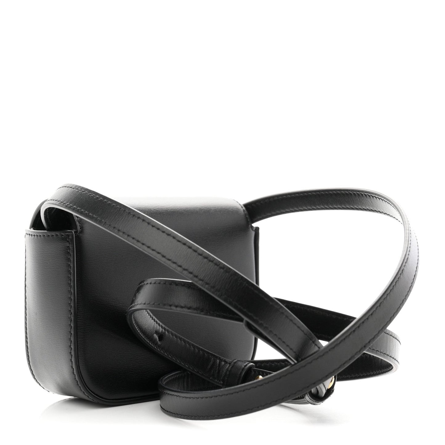 Shiny Calfskin Mini Claude Black