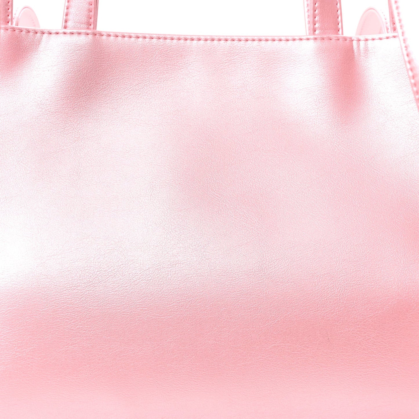 Metallic Vegan Leather Medium Shopping Bag Ballerina