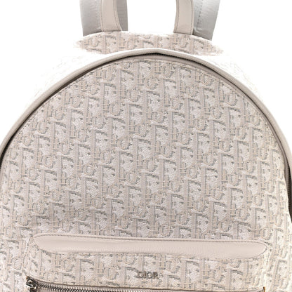Oblique Calfskin Rider Backpack Beige