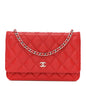 Caviar Quilted Wallet on Chain WOC Red