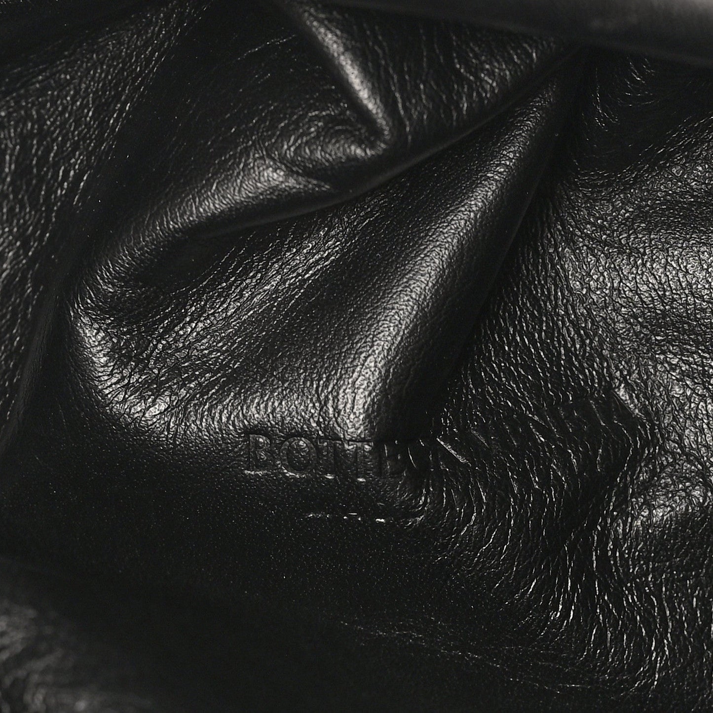 Smooth Butter Calf The Pouch Oversized Clutch Black